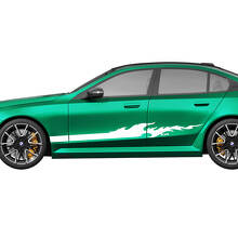 Seitenstreifen Flame Racing Aufkleber-Set für BMW 5er G60 M5 G90 – SupDec Graphix Vinyl-Aufkleber
 3