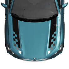 BMW X5 G05 Motorhaubenaufkleber mit karierten Streifen – Vinyl M Performance 4
 3