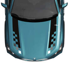 BMW X5 G05 Motorhaube Schachbrett-Streifen Aufkleber - Vinyl M Performance 2 3