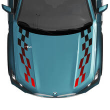 BMW X5 G05 Motorhaubenaufkleber mit karierten Farbverlaufsstreifen – Vinyl M Performance
 2