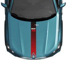 BMW X5 G05 Kapuzenaufkleber mit Farbverlaufsstreifen, Vinyl-Aufkleber 2
 3