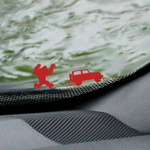 Yeti Bigfoot Osterei Windschutzscheiben-Eckvinylaufkleber für Jeep Wrangler_2