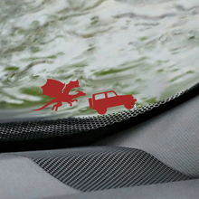 Dragon Jeep Wrangler Windschutzscheiben-Osterei-Eckaufkleber – individuelle Vinyl-Grafik
 2