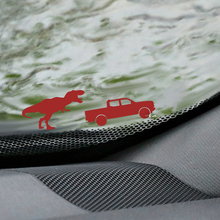 T-Rex Toyota Tacoma Windschutzscheiben-Osterei-Eckaufkleber – individuelle Vinyl-Grafik
 2