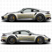 Seitlicher Porsche 911 Carrera Cup Race Seitenlogo-Aufkleber
 2