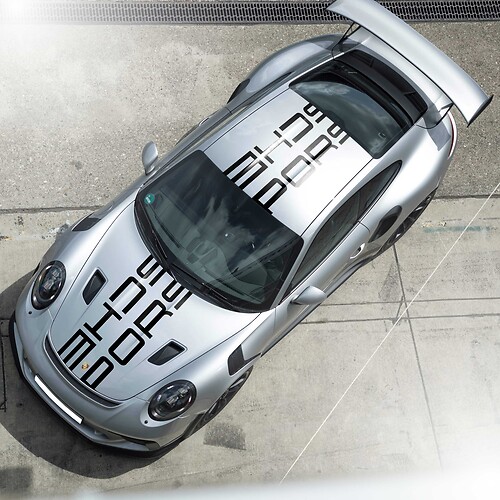 Seitlicher Porsche 911 Carrera Cup Race Logo-Aufkleber für Motorhaube und Dach
