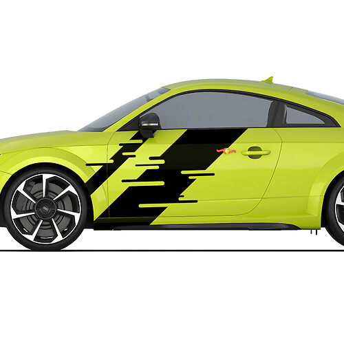 Audi TT Hash Racing Streifen Seitentürstreifen Aufkleber Logo Aufkleber
