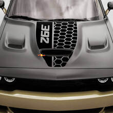 392 Scat Pack Hemi Style Offset Honeycomb Stripe — Vinylaufkleber (Motorhaube) für Dodge Challenger_2