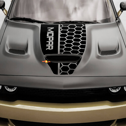 Hood Dodge 392 Challenger oder Charger Hemi Vinyl Racing Aufkleber Aufkleber 2
