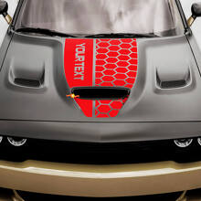 Benutzerdefinierter Wabenstil Motorhauben-Vinylaufkleber für Dodge Challenger oder Charger_2