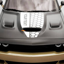 Benutzerdefinierter Wabenstil Motorhauben-Vinylaufkleber für Dodge Challenger oder Charger_4