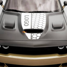Motorhaube Dodge Hemi Challenger oder Charger Hemi Vinyl Racing Aufkleber Sticker
_3