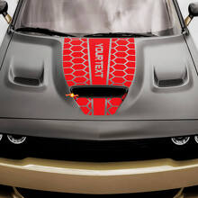 Individuelle Schriftzug Wabenmuster Motorhaubenfolie für Dodge Challenger oder Charger_4