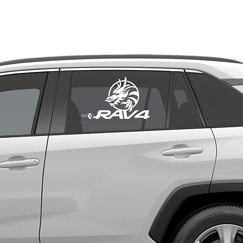 Seitenfenster Rav4 Dragon Graphic Vinyl Aufkleber Grafikaufkleber passend für Toyota RAV4
