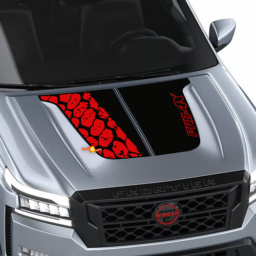 Nissan Frontier 4X Pro-4x Motorhaubenaufkleber, Vinyl-Offroad-Blackout-Grafikaufkleber, 2 Farben
