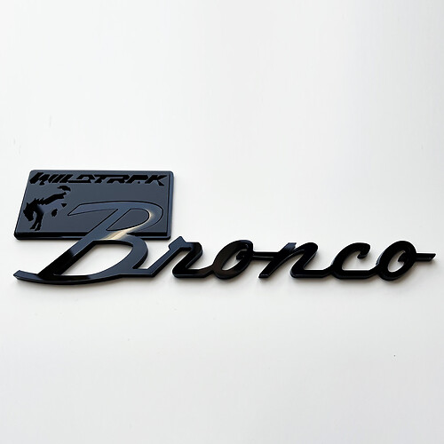 Bronco Wildtrak Fender Badges Heckklappen-Emblem 3D-Abzeichen Schwarz vs. Grau
