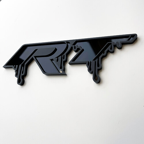 Dodge RT mit blutigem Kotflügelabzeichen, Heckklappen-Emblem, 3D-Abzeichen
 1