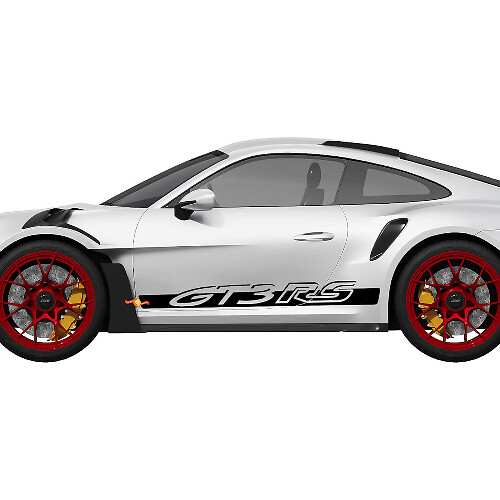 GT3RS Schriftzug Seitenstreifen Aufkleber 2 Für Porsche 911