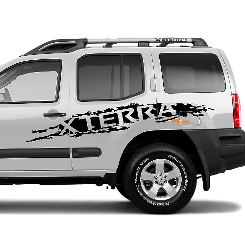 Bed Side Splash Grunge Distressed Nissan Xterra Graphics Vinyl-Aufkleber
