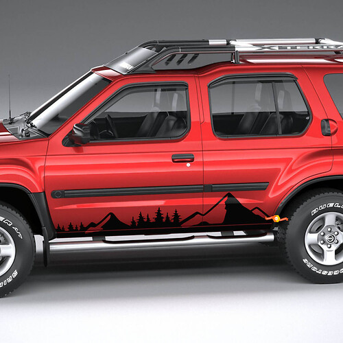 Side Mountains Nissan Xterra Graphics Vinyl Aufkleber Aufkleber 1
