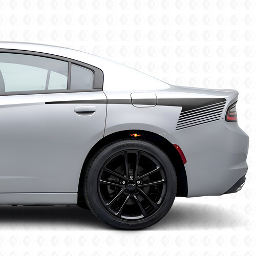 Hockey-Streifen-Stroboskop-Bettseiten Vinyl-Aufkleber für Dodge Charger 2015-2026
