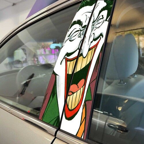 Autoaufkleber im Joker-Stil für Säulentüren, individuelle Vinyl-Grafiken für das Fahrzeug-Styling

