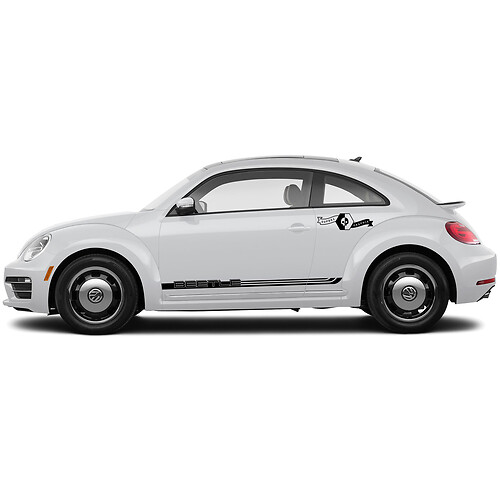 Volkswagen Beetle Seitentüren Rocker Panel Vinyl Streifen Aufkleber Aufkleber 3
