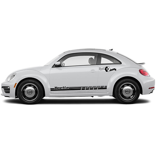Volkswagen Beetle Seitentüren Rocker Panel Vinyl Streifen Aufkleber Aufkleber 9
