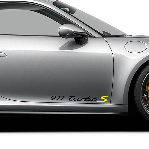 911 Turbo S Seiten Tür Vinyl Aufkleber Set für Porsche 911