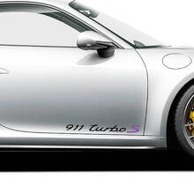 911 Turbo S Seiten Tür Vinyl Aufkleber Set für Porsche 911_2