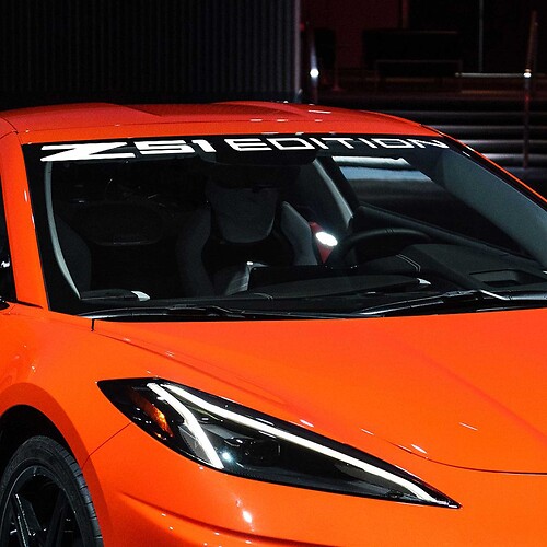 Windschutzscheiben-Aufkleber für Chevrolet Corvette C8 Z51, Vinyl-Aufkleber
