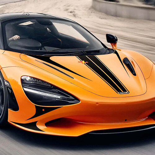 Racing Haubenstreifen Vinyl-Aufkleber-Set für McLaren 750S