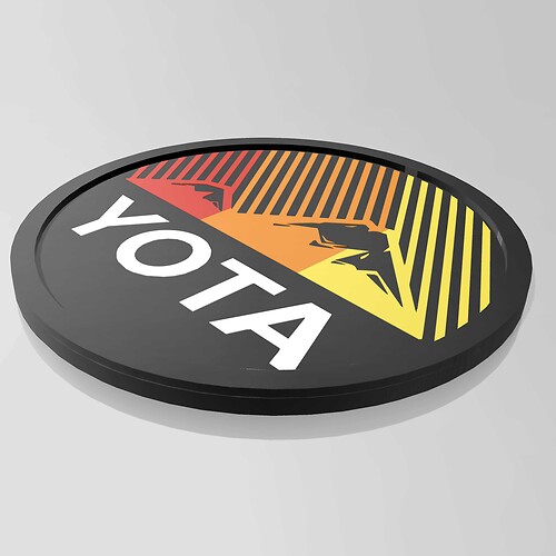 Yota Toyota Heritage Stripes Mountains Kotflügelabzeichen-Emblem
