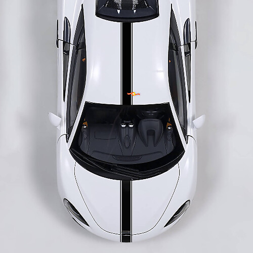 McLaren 570 Ganzkörper-Vinyl-Aufkleber mit Streifengrafik für Motorhaube
