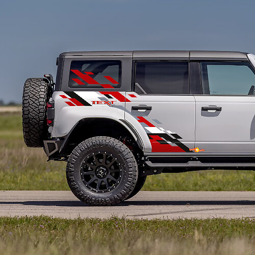 Vinyl-Aufkleber für die hintere Seitenverkleidung, Grafik-Set, passend für Ford Bronco Raptor Style
