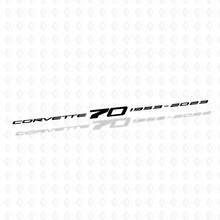 Windschutzscheiben-Aufkleber für Chevrolet Corvette C8 Z51, Vinyl-Aufkleber zum 70-jährigen Jubiläum
 2