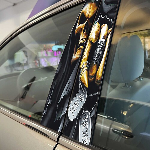 You next Skull Style Pillar Doors Car Decal Vinyl Sticker Wrap
