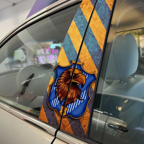 Autoaufkleber im Ravenclaw-Stil, Säulentüren, Vinyl-Aufkleber
