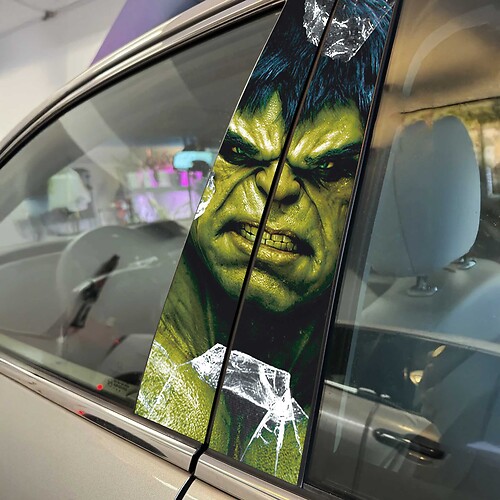 Autoaufkleber im Hulk-Stil, Säulentüren, Vinyl-Aufkleber

