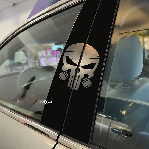 Punisher Skull Stil Säulentüren Auto Aufkleber Vinyl Sticker Wrap
