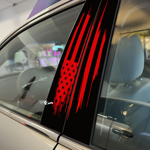 US USA-Flagge, amerikanische Flagge, patriotischer Stil, Säulentüren, Auto-Aufkleber, Vinyl-Aufkleber
