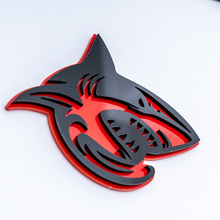 Shark Hellshark 3D Badge Fender Badges Emblem Schwarz und Rot
 3
