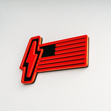 Ford 150 Lightning 3D-Abzeichen mit US-Flagge – individuelles Kotflügel-Emblem in Rot und Schwarz
 2