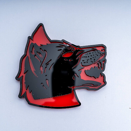 Wolf Head 3D Kotflügel-Heckklappen-Abzeichen Emblem