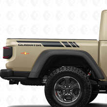 Markiertes Heckseiten-Streifen Vinyl-Aufkleber-Set für Jeep Gladiator_2