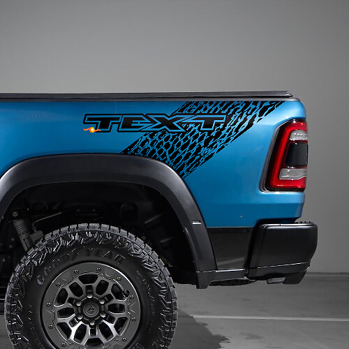 Dinosaur Skin Style Motorhauben- und hintere Seiten-Vinylaufkleber-Set für Dodge Ram