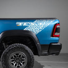 Dinosaur Skin Style Motorhauben- und hintere Seiten-Vinylaufkleber-Set für Dodge Ram_3
