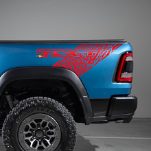 Dinosaur Skin Style Motorhauben- und hintere Seiten-Vinylaufkleber-Set für Dodge Ram_5