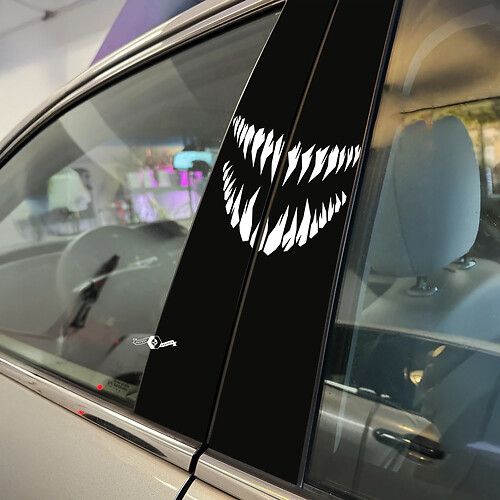 Venom Smile Säule Türen Auto Aufkleber Vinyl Aufkleber Wrap

