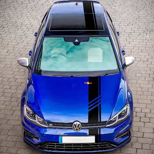 Motorhauben-Aufkleber, Rocker-Panel, Vinyl-Aufkleber, Streifen, Volkswagen Golf Mk7R Gti
